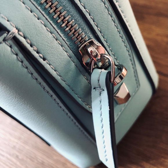 MCM-AUTHENTIC NWT Blue Satchel-Swarovski Crystals - Picture 10 of 16